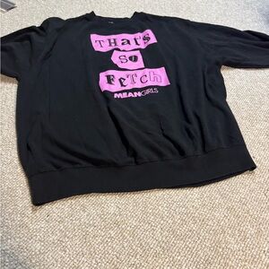 Mean Girls That’s So Fetch Sweatshirt Womens Size xl Black Pink